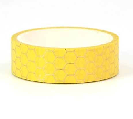 TW Collection Gold Foil Honeycomb Washi Tape by SSC Designs - 15mm x 30 Feet.