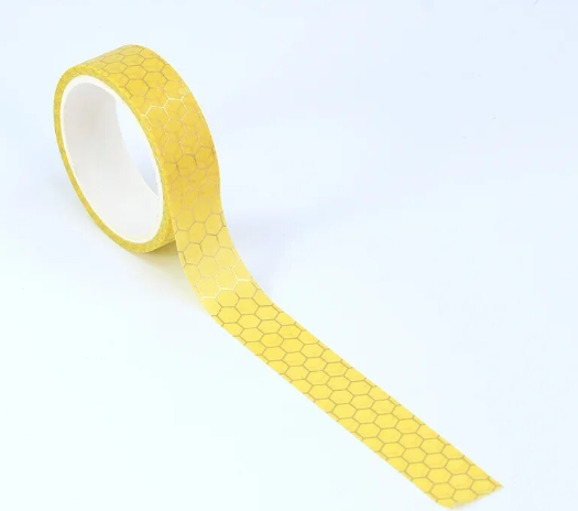 TW Collection Gold Foil Honeycomb Washi Tape by SSC Designs - 15mm x 30 Feet.