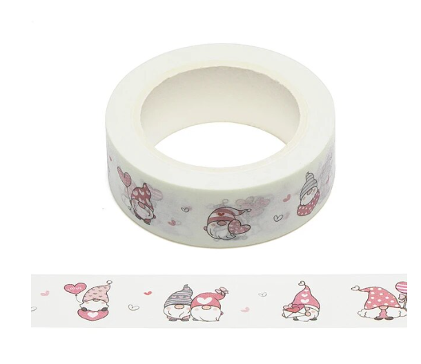 TW Collection Valentine's Day Gnomes Decorative Scrapbook Washi Tape by SSC Designs