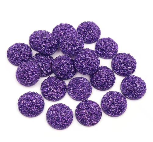 Bling It Up Collection 3/8" Deep Purple Chunky Round Bling - Pkg. of 20