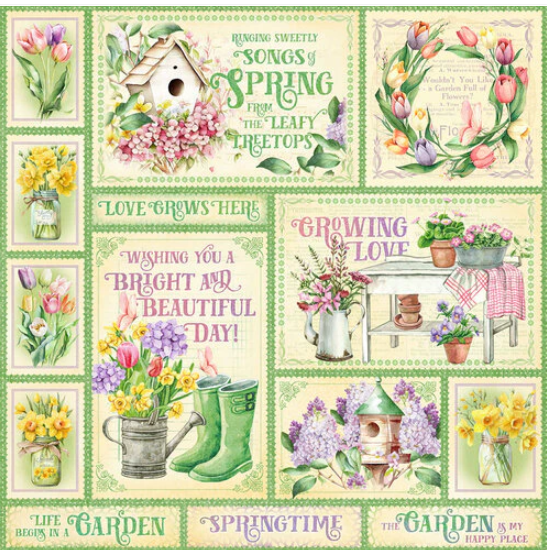 Grow With Love Collection Bright Beautiful Day 12 x 12 Double-Sided Scrapbook Paper by Graphic 45