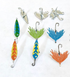 Fishing Lure Brads Scrapbook or Card Embellishments by Eyelet Outlet - Pkg. of 12