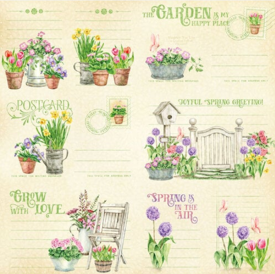 Grow With Love Collection Friends and Flowers 12 x 12 Double-Sided Scrapbook Paper by Graphic 45