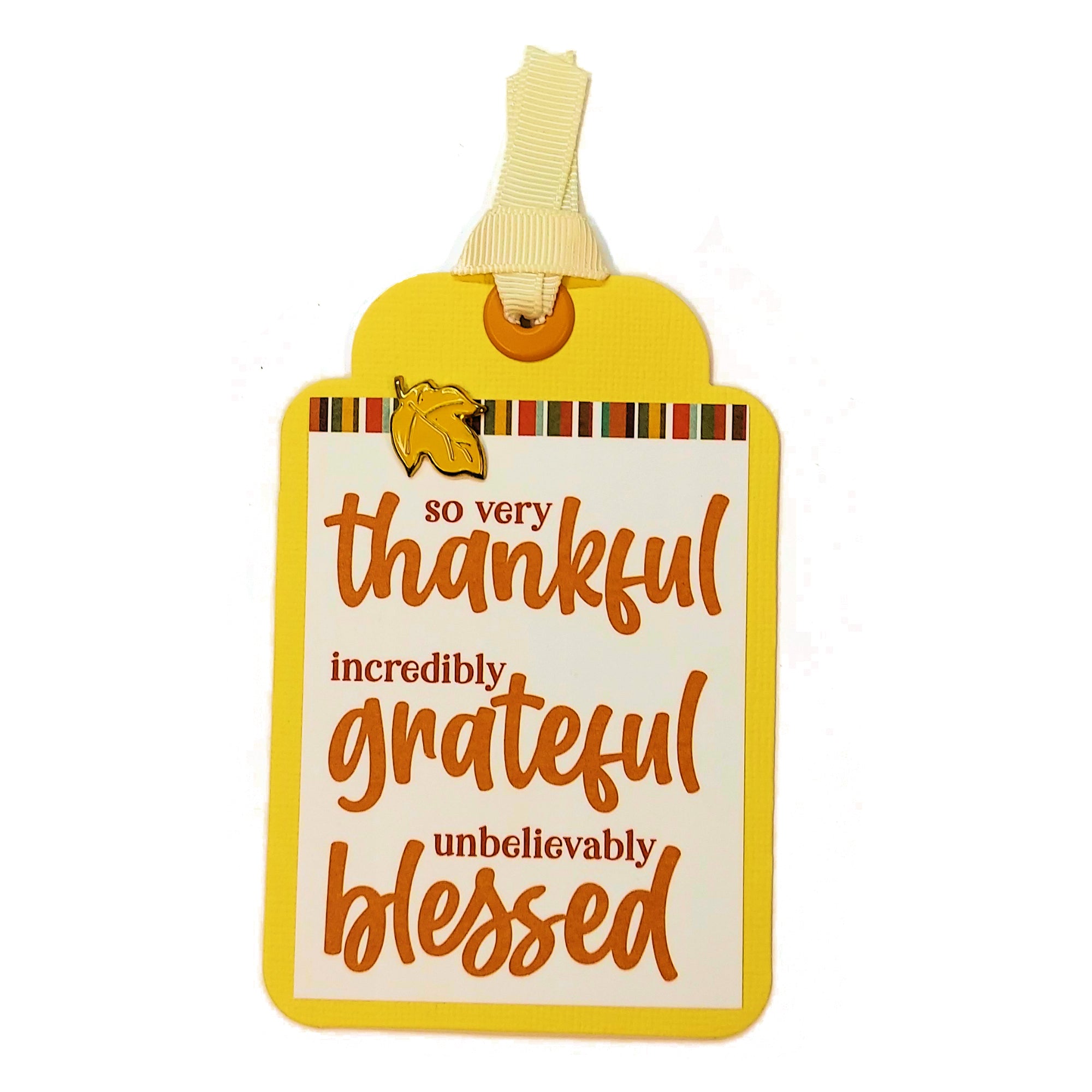 So Very Thankful Tag 3 x 5 Coordinating Scrapbook Tag Embellishment by SSC Designs