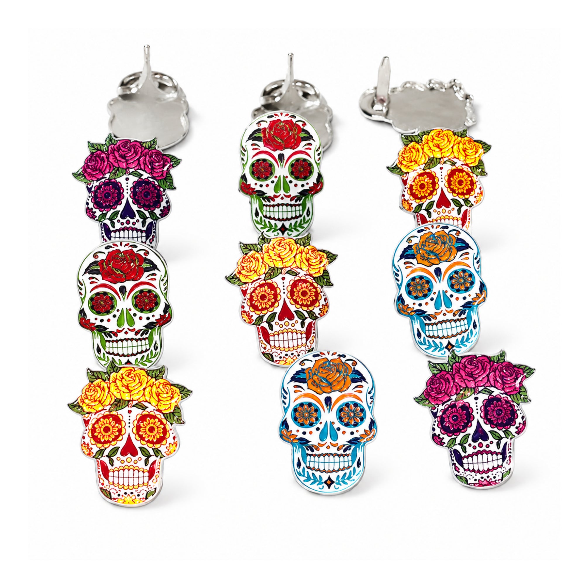 Day of the Dead Collection 1" Sugar Skull Scrapbook Brads by Eyelet Outlet