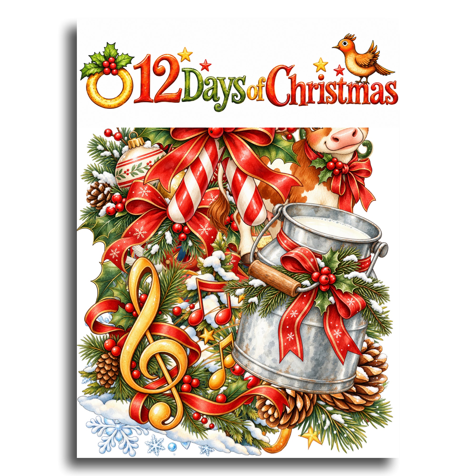 Twelve Days of Christmas 12 x 12 Scrapbook Paper & Embellishment Kit by SSC Designs