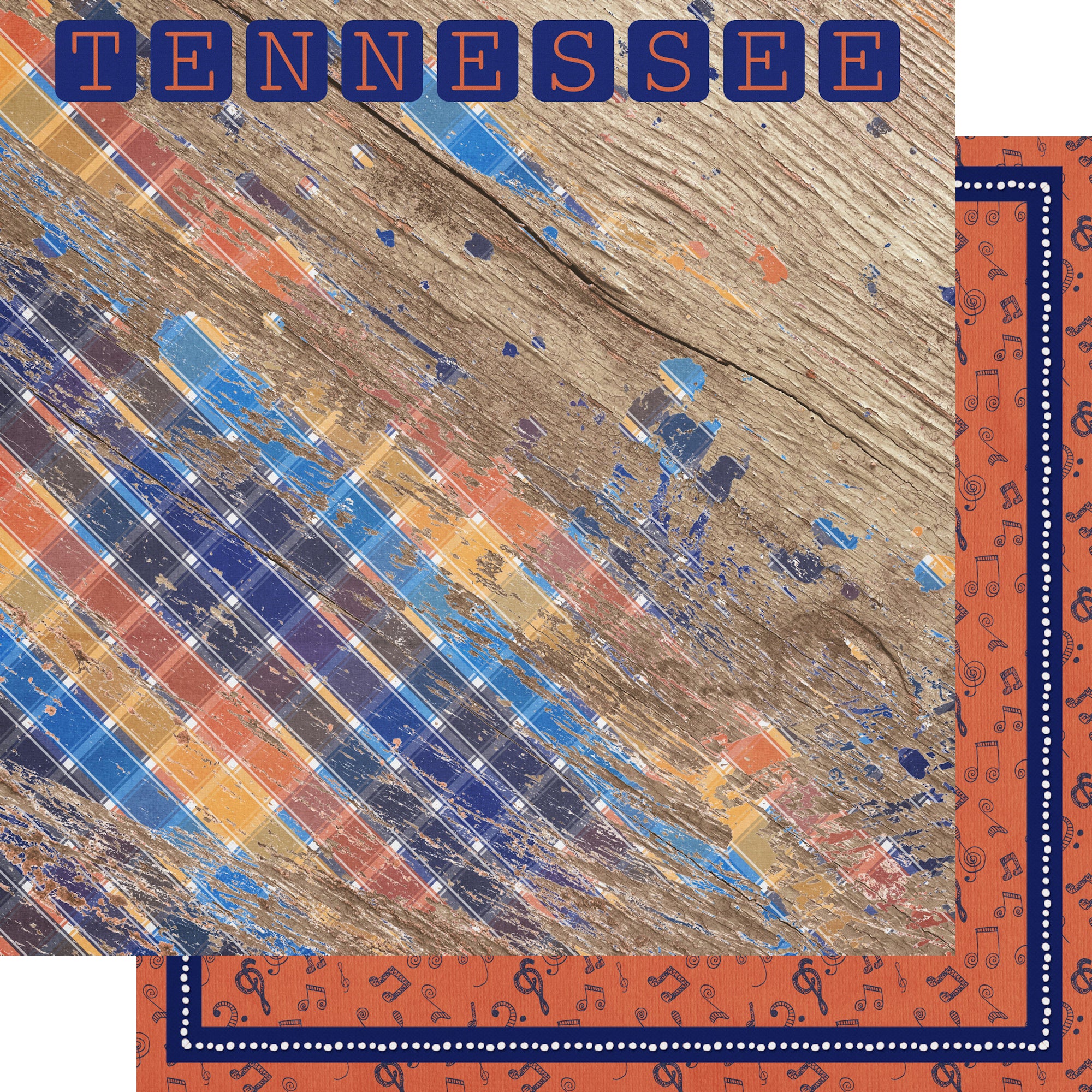 Tennessee Collection Tennessee Wood 12 x 12 Double-Sided Scrapbook Paper by SSC Designs