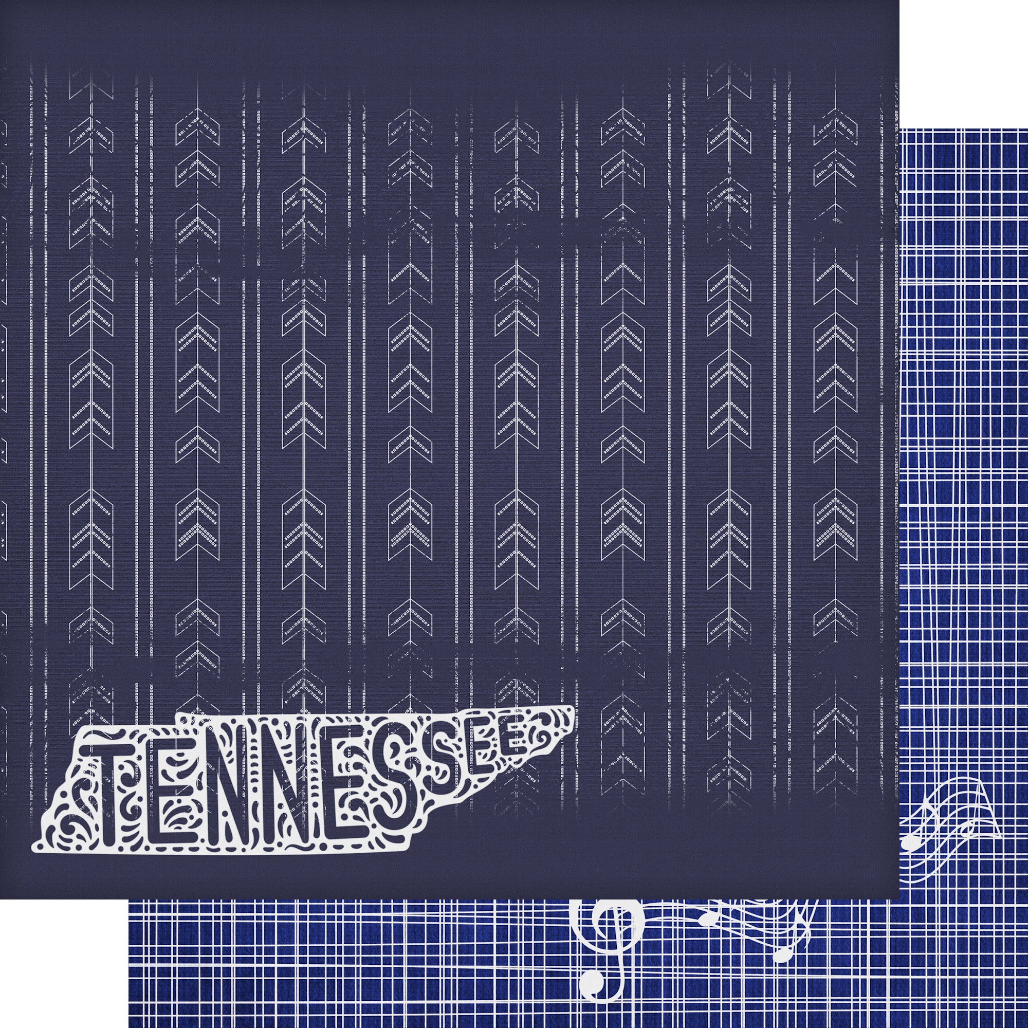 Tennessee Collection Tennessee State 12 x 12 Double-Sided Scrapbook Paper by SSC Designs