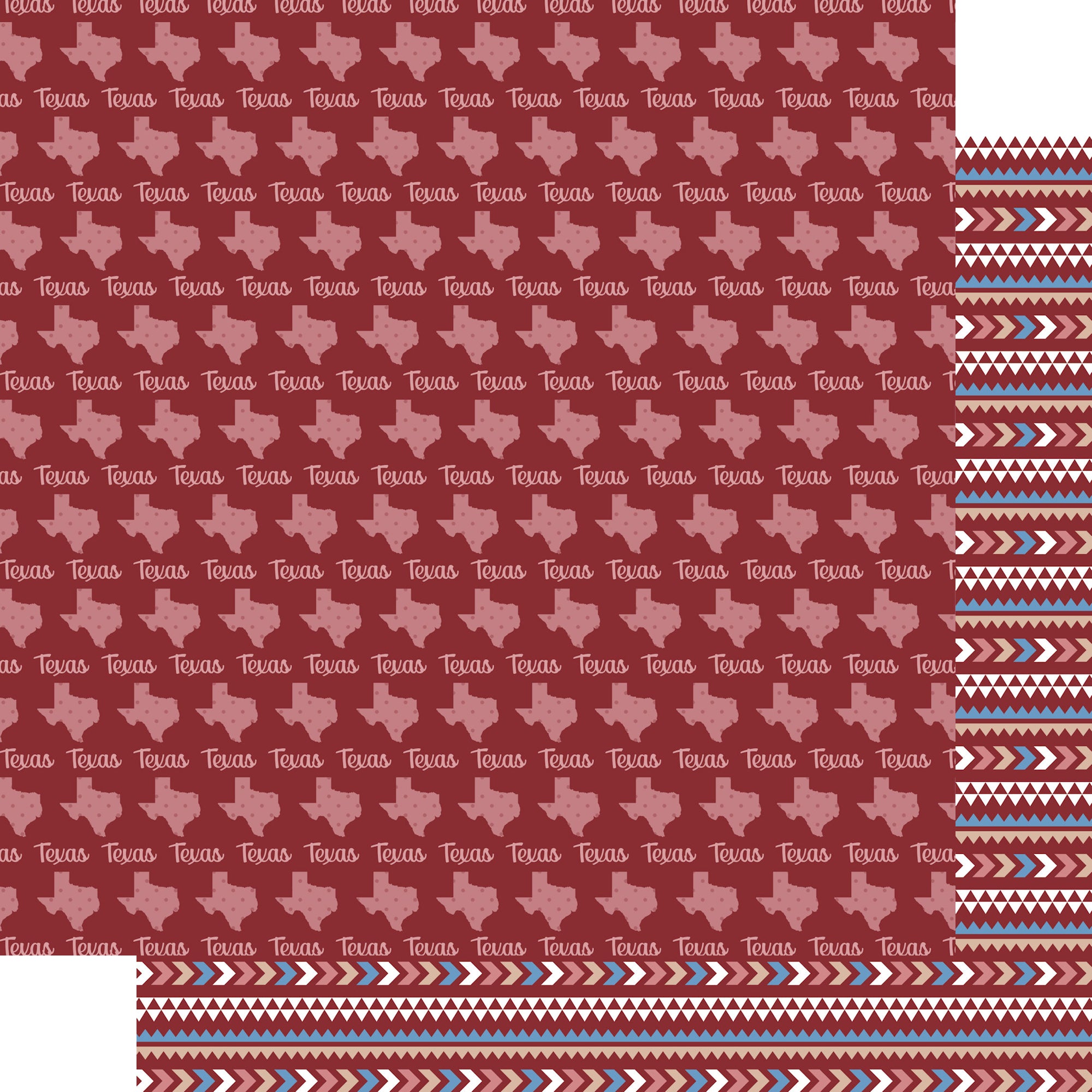 Texas Collection Texas State 12 x 12 Double-Sided Scrapbook Paper by SSC Designs
