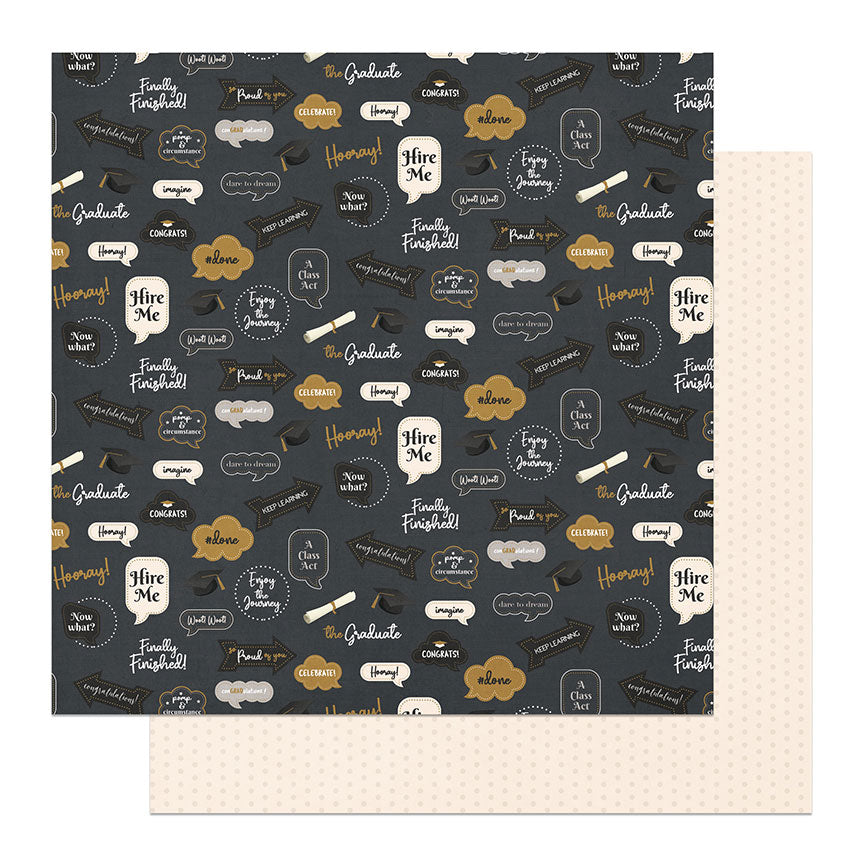 The Graduate Collection #Done 12x12 Double-Sided Scrapbook Paper by Photo Play Paper