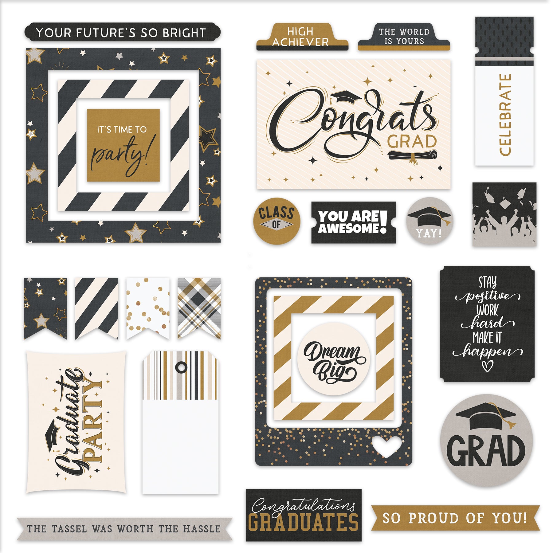 The Graduate Collection 5x5 Scrapbook Ephemera by Photo Play Paper