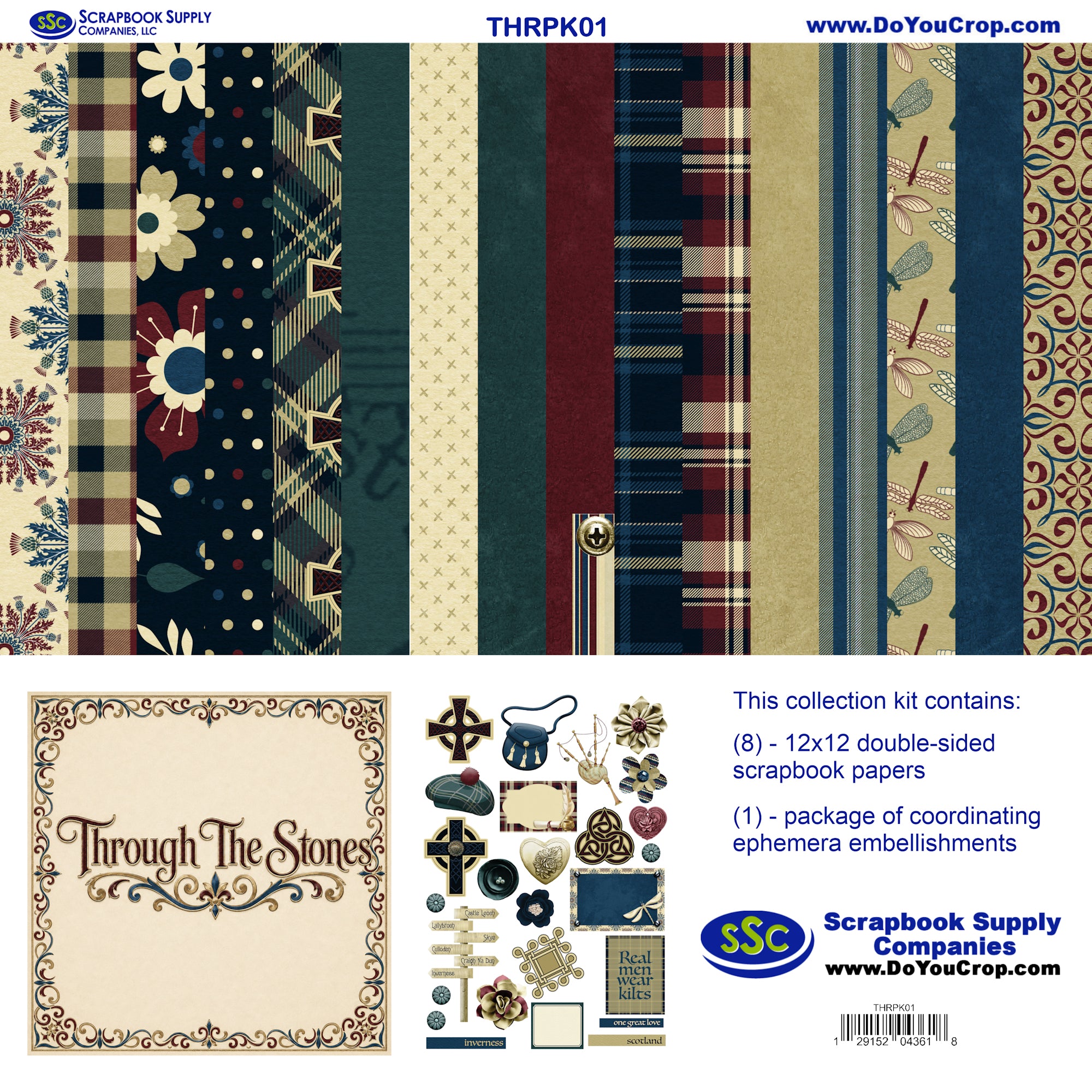 Through The Stones 12 x 12 Scrapbook Paper & Embellishment Kit by SSC Designs