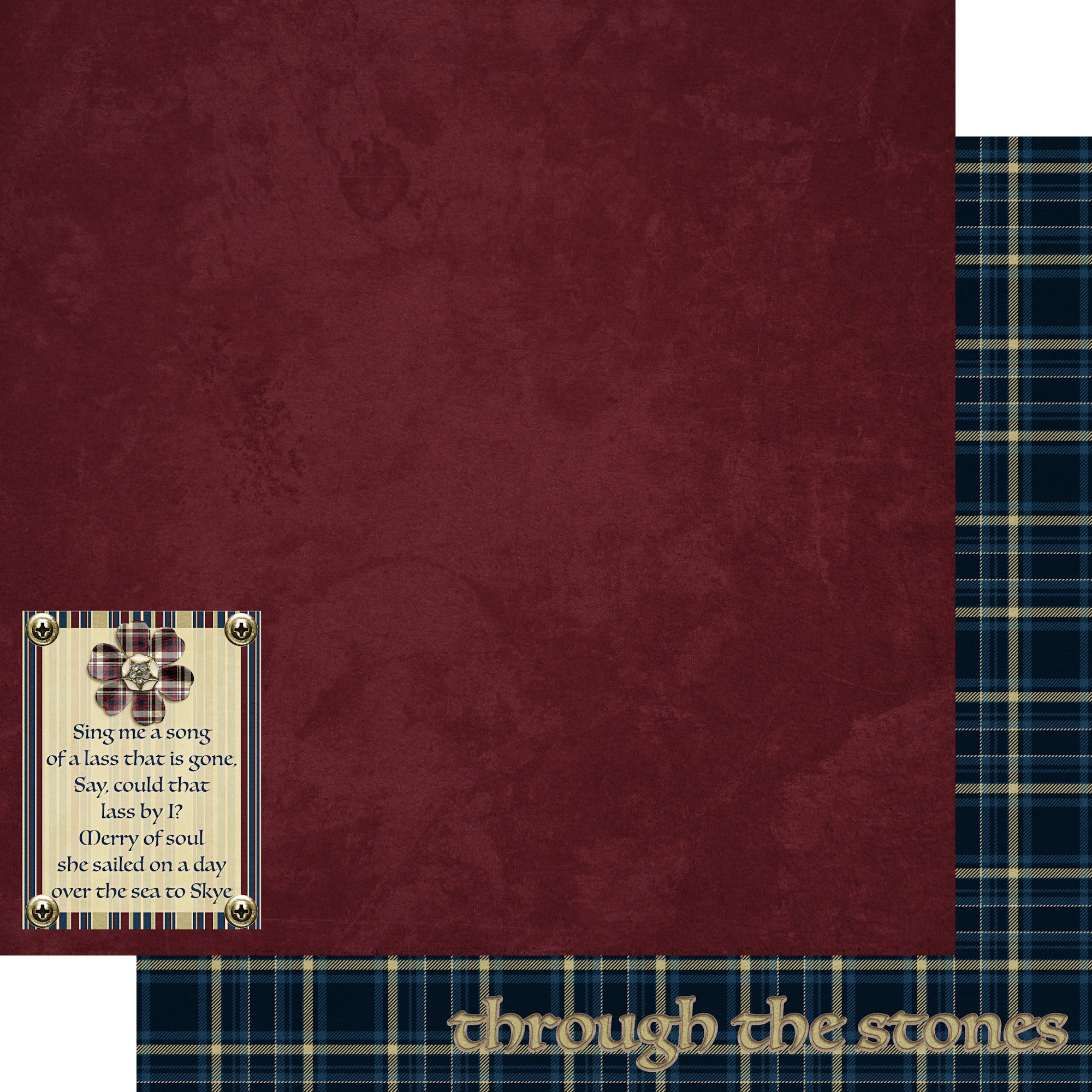 Through The Stones Collection Through The Stones 12 x 12 Double-Sided Scrapbook Paper by SSC Designs