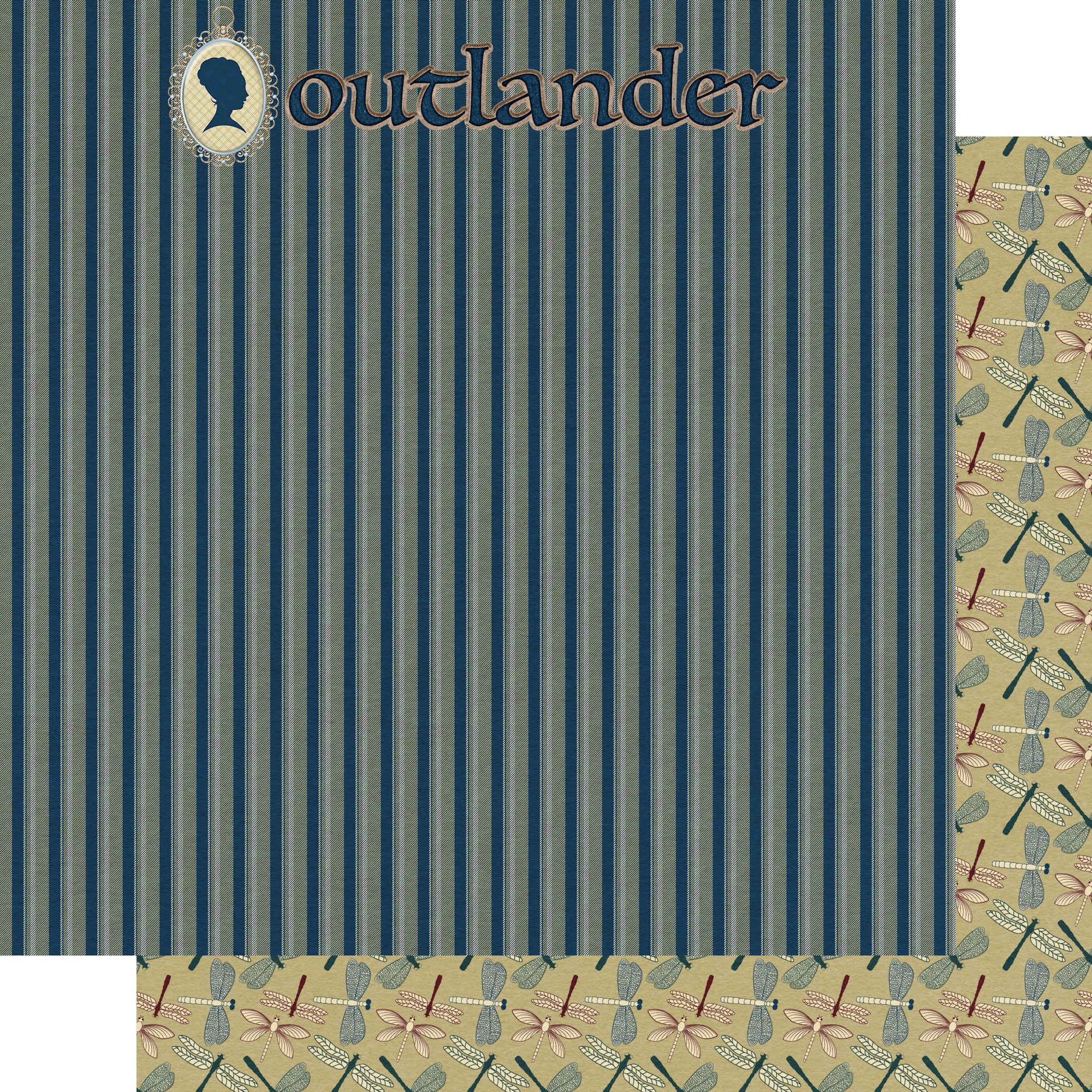 Through The Stones Collection Outlander Love Story 12 x 12 Double-Sided Scrapbook Paper by SSC Designs