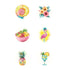 Tropic Like It's Hot Collection Button Bubbles 1" Self-Adhesive Scrapbook Embellishments by MH Flair & More