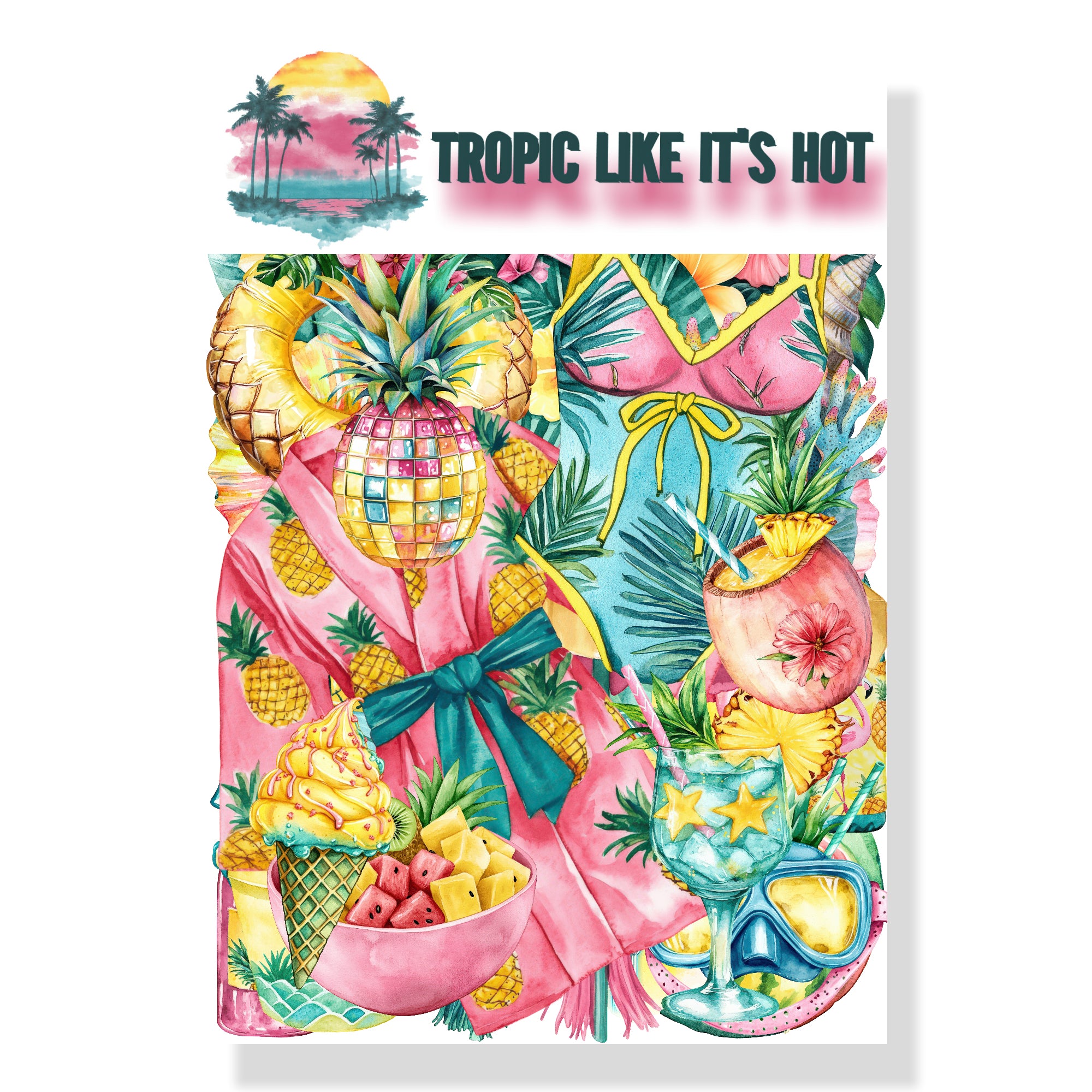 Tropic Like It's Hot Collection Laser Cut Scrapbook Ephemera Embellishments by SSC Designs