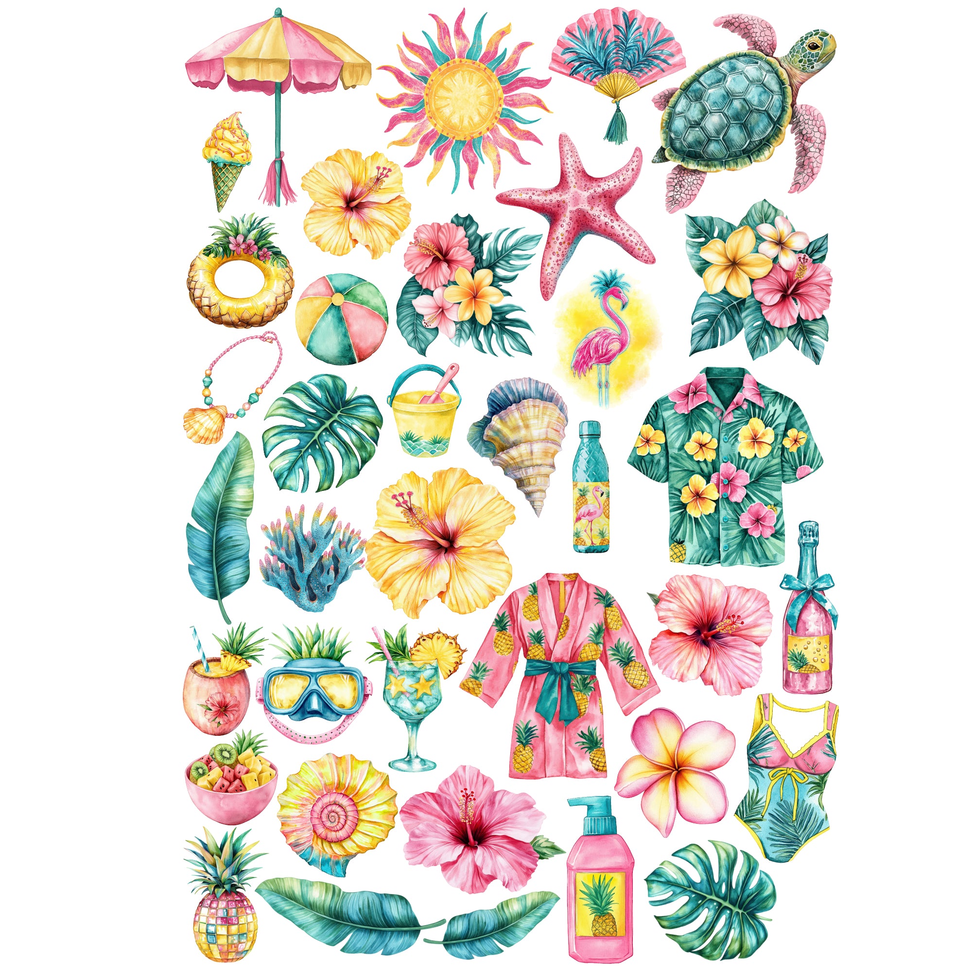 Tropic Like It's Hot Collection Laser Cut Scrapbook Ephemera Embellishments by SSC Designs