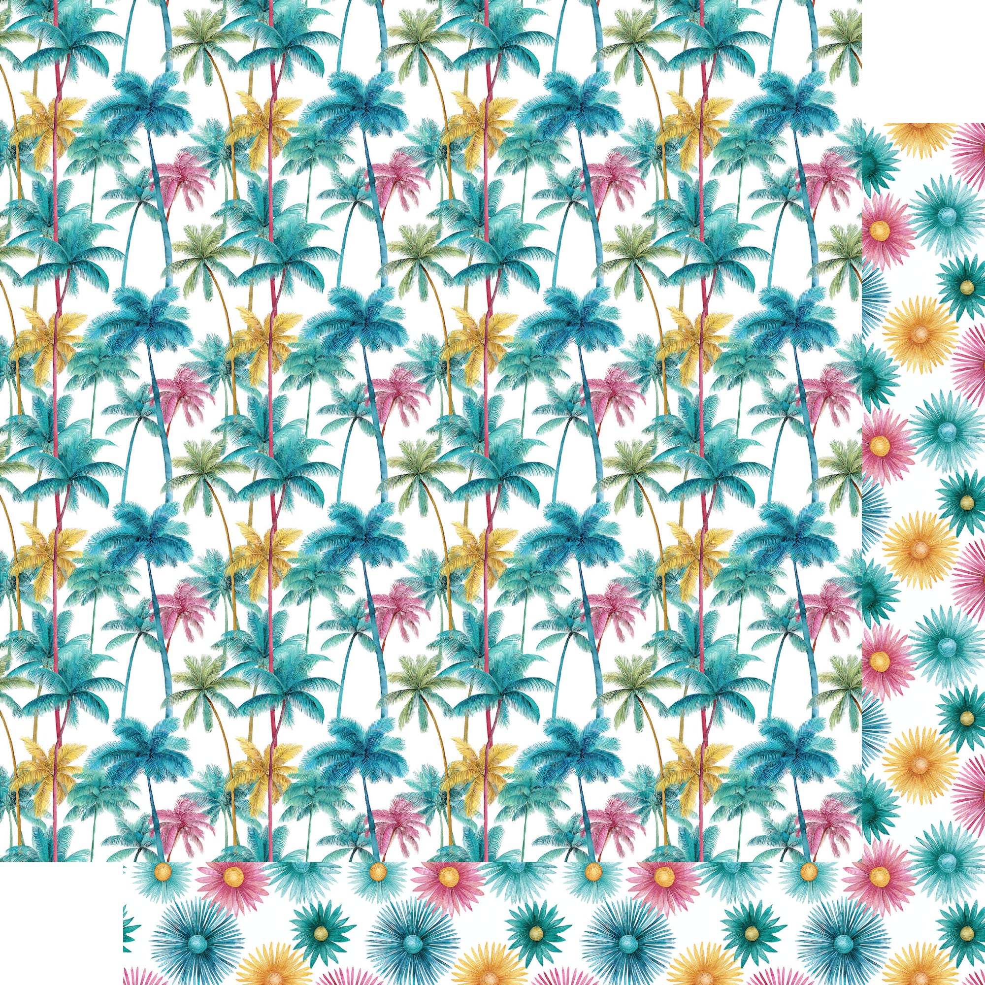 Tropic Like It's Hot Collection Hibiscus Hues 12 x 12 Double-Sided Scrapbook Paper by SSC Designs