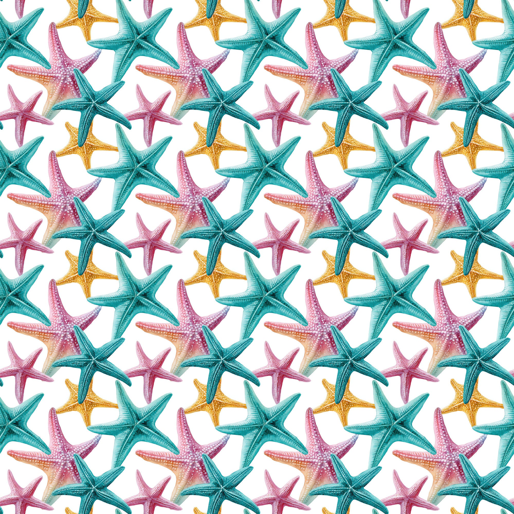 Tropic Like It's Hot Collection Starfish Dreams 12 x 12 Double-Sided Scrapbook Paper by SSC Designs