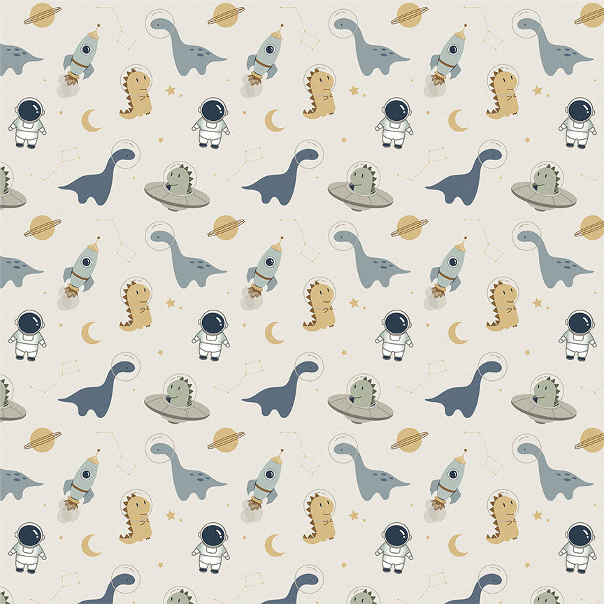 To the Moon and Back Collection Space Dino 12 x 12 Double-Sided Scrapbook Paper by Photo Play Paper
