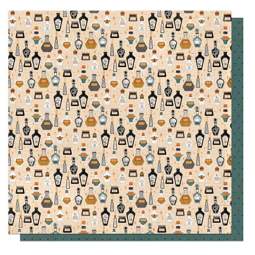 Trick or Treat Collection Witches Brew 12 x 12 Double-Sided Scrapbook Paper by Photo Play Paper