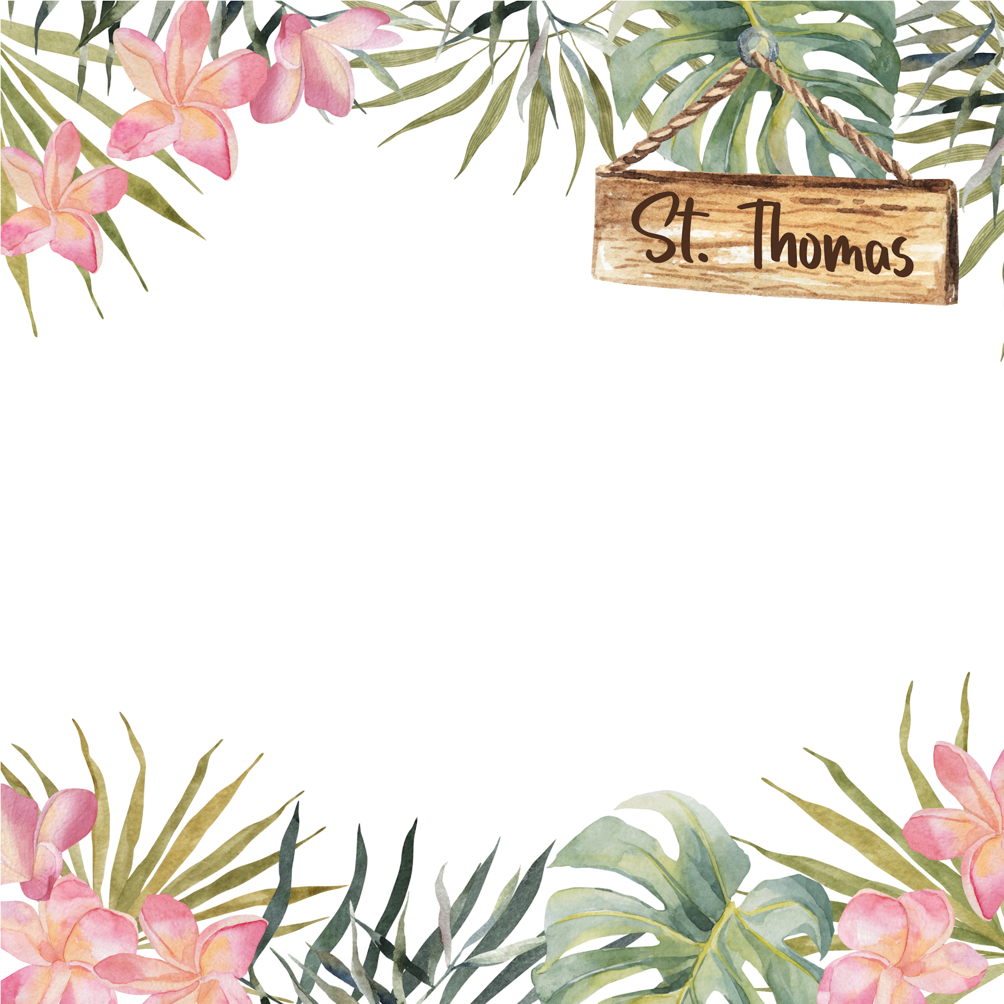 Tropical Paradise Collection St. Thomas 12 x 12 Double-Sided Scrapbook Paper by SSC Designs