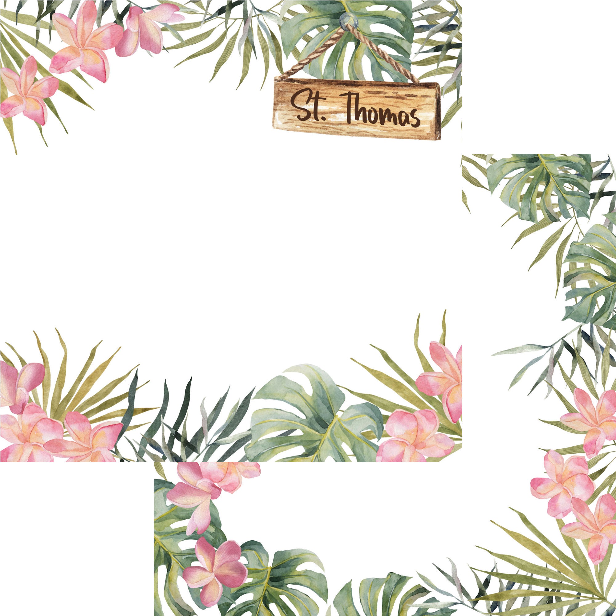 Tropical Paradise Collection St. Thomas 12 x 12 Double-Sided Scrapbook Paper by SSC Designs