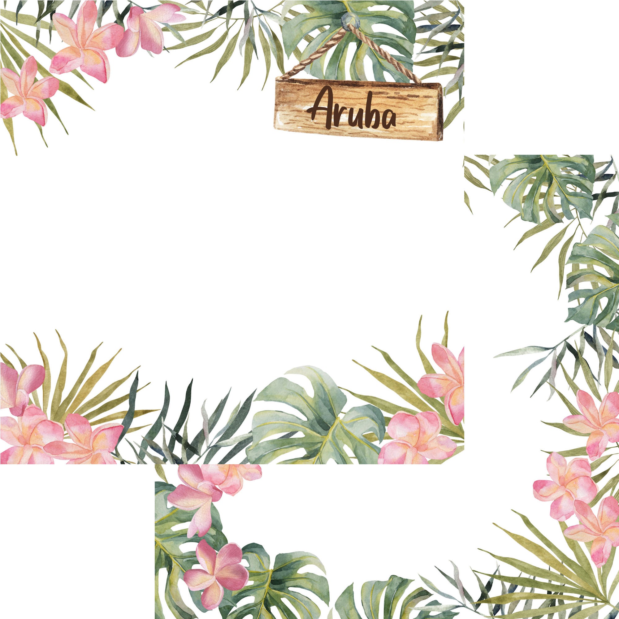 Tropical Paradise Collection Aruba 12 x 12 Double-Sided Scrapbook Paper by SSC Designs