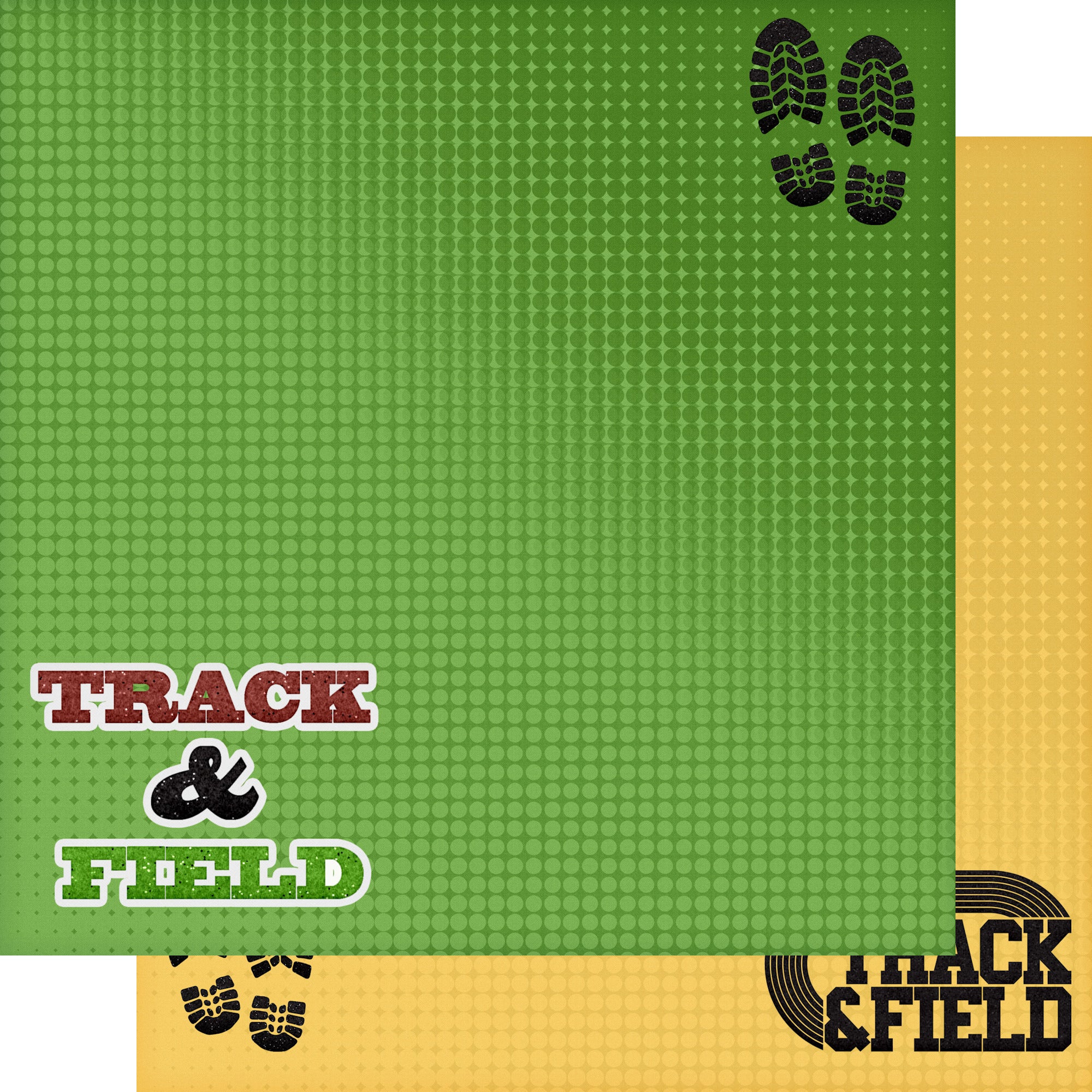 Track & Field Collection Track & Field 12 x 12 Double-Sided Scrapbook Paper by SSC Designs
