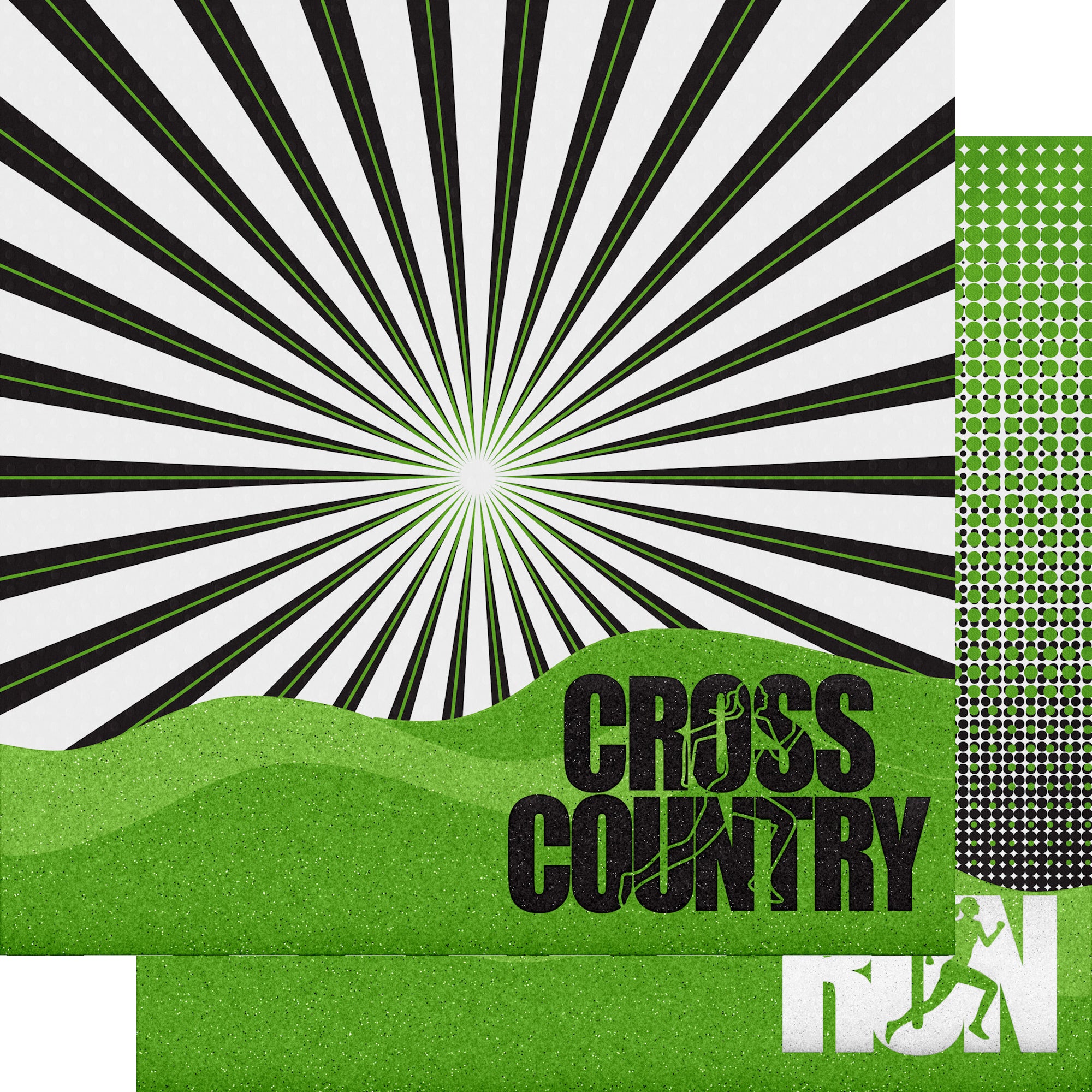 Track & Field Collection Cross Country 12 x 12 Double-Sided Scrapbook Paper by SSC Designs