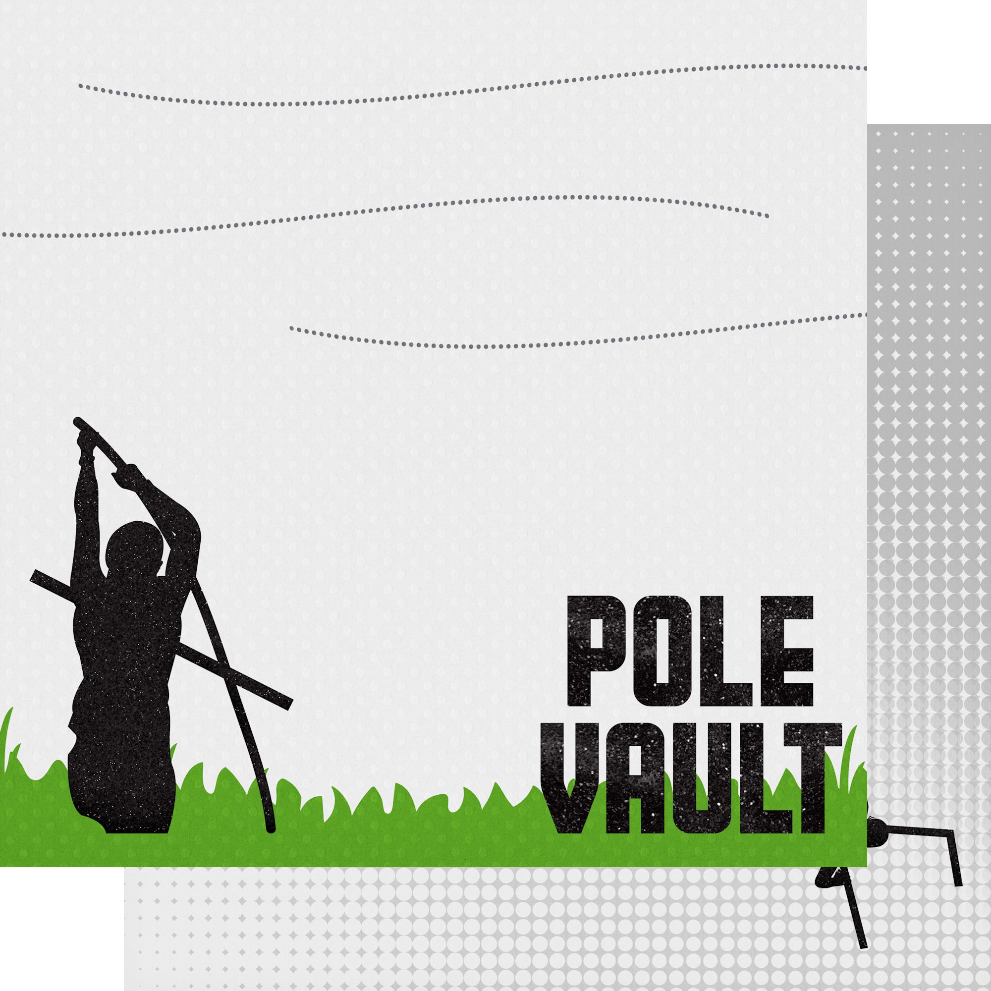 Track & Field Collection Pole Vault 12 x 12 Double-Sided Scrapbook Paper by SSC Designs