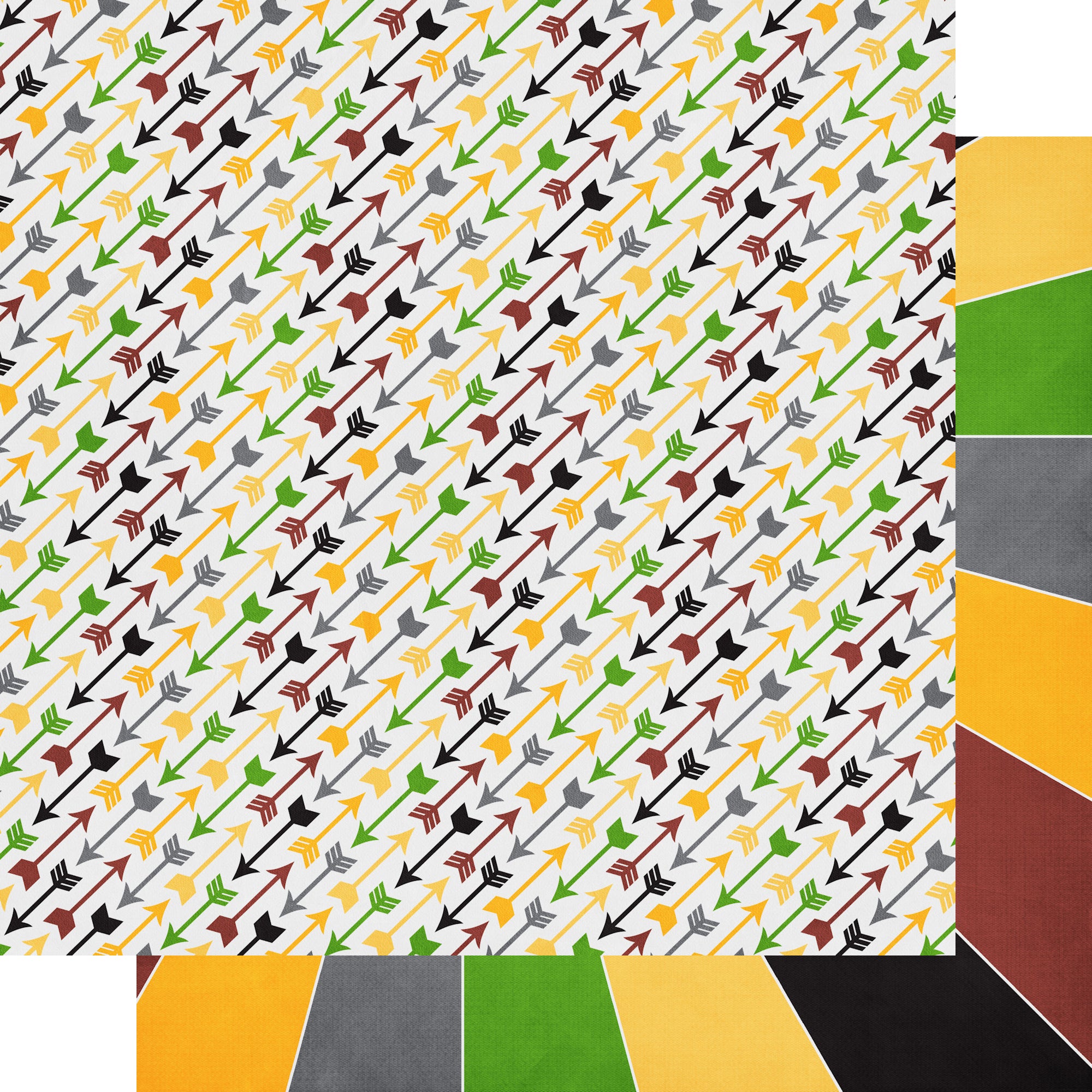 Track & Field Collection Follow The Arrows 12 x 12 Double-Sided Scrapbook Paper by SSC Designs