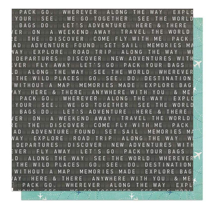 Travelogue Collection Pack Your Bags 12 x 12 Double-Sided Scrapbook Paper by Photo Play Paper