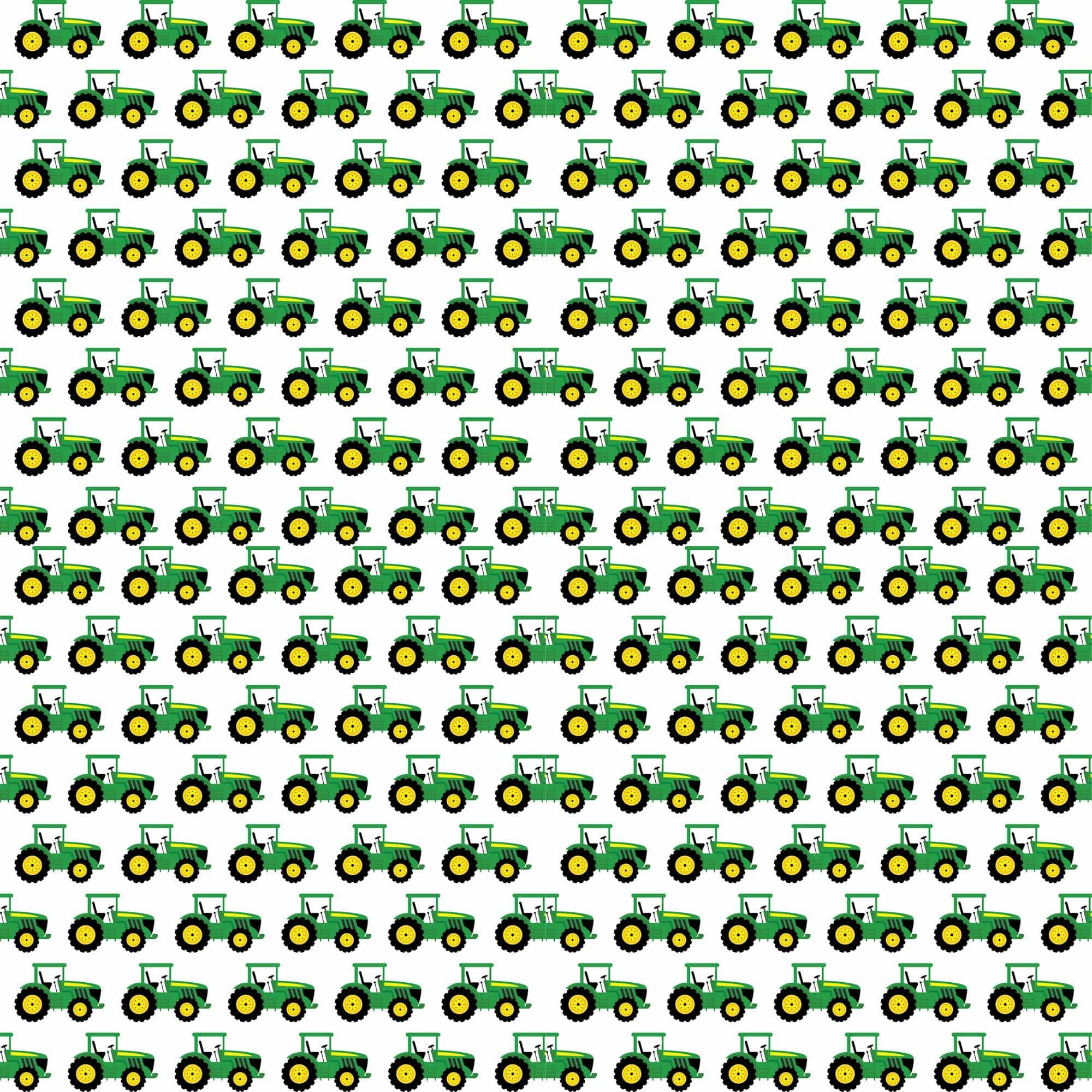 Tractor Time Collection Happily Ever Tractor 12 x 12 Double-Sided Scrapbook Paper by SSC Designs - Scrapbook Supply Companies