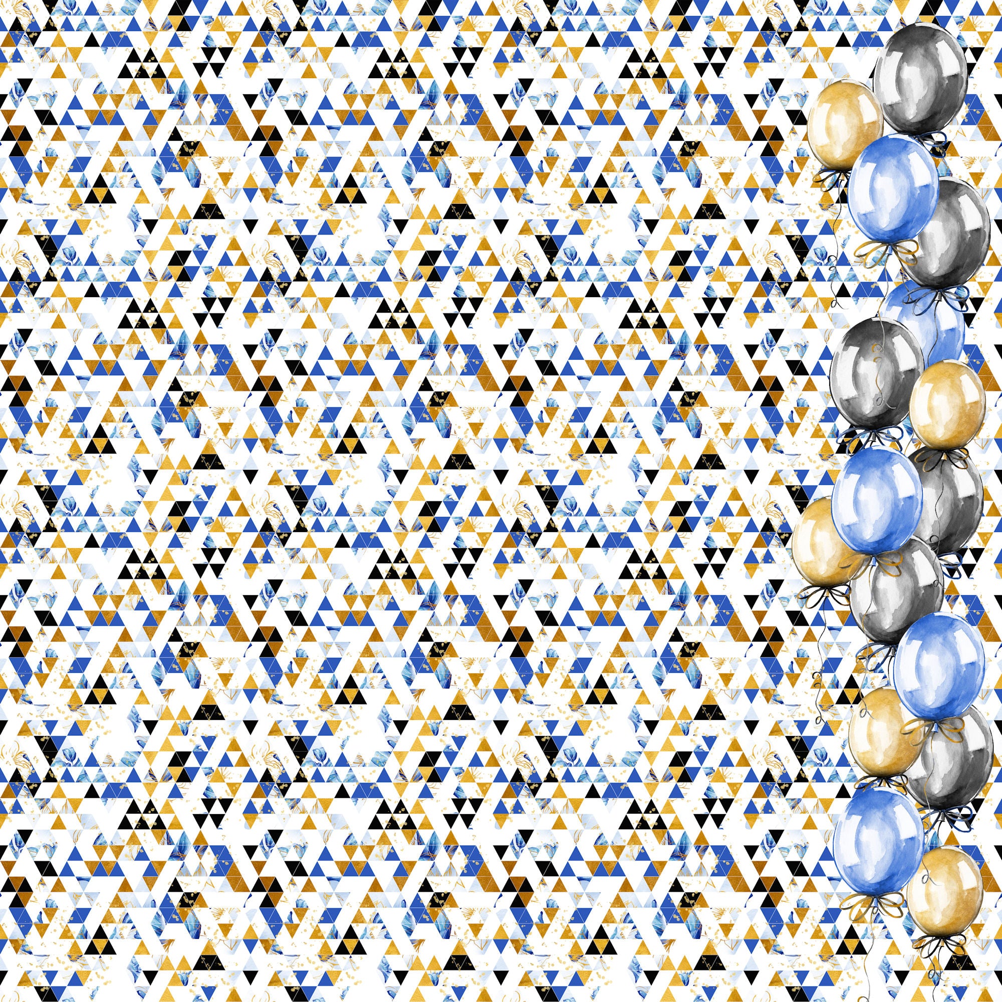 2026 Collection Balloon Drop 12 x 12 Double-Sided Scrapbook Paper by SSC Designs