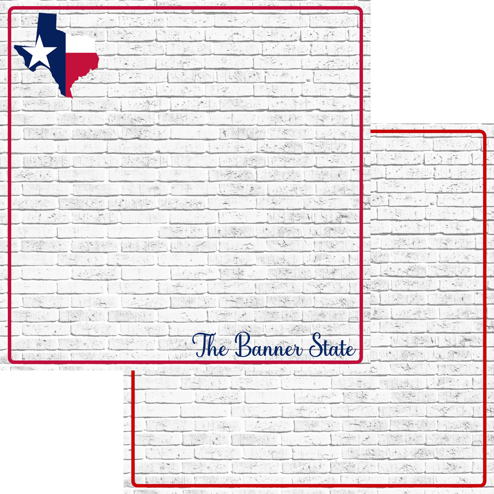 Fifty States Collection Texas 12 x 12 Double-Sided Scrapbook Paper by SSC Designs