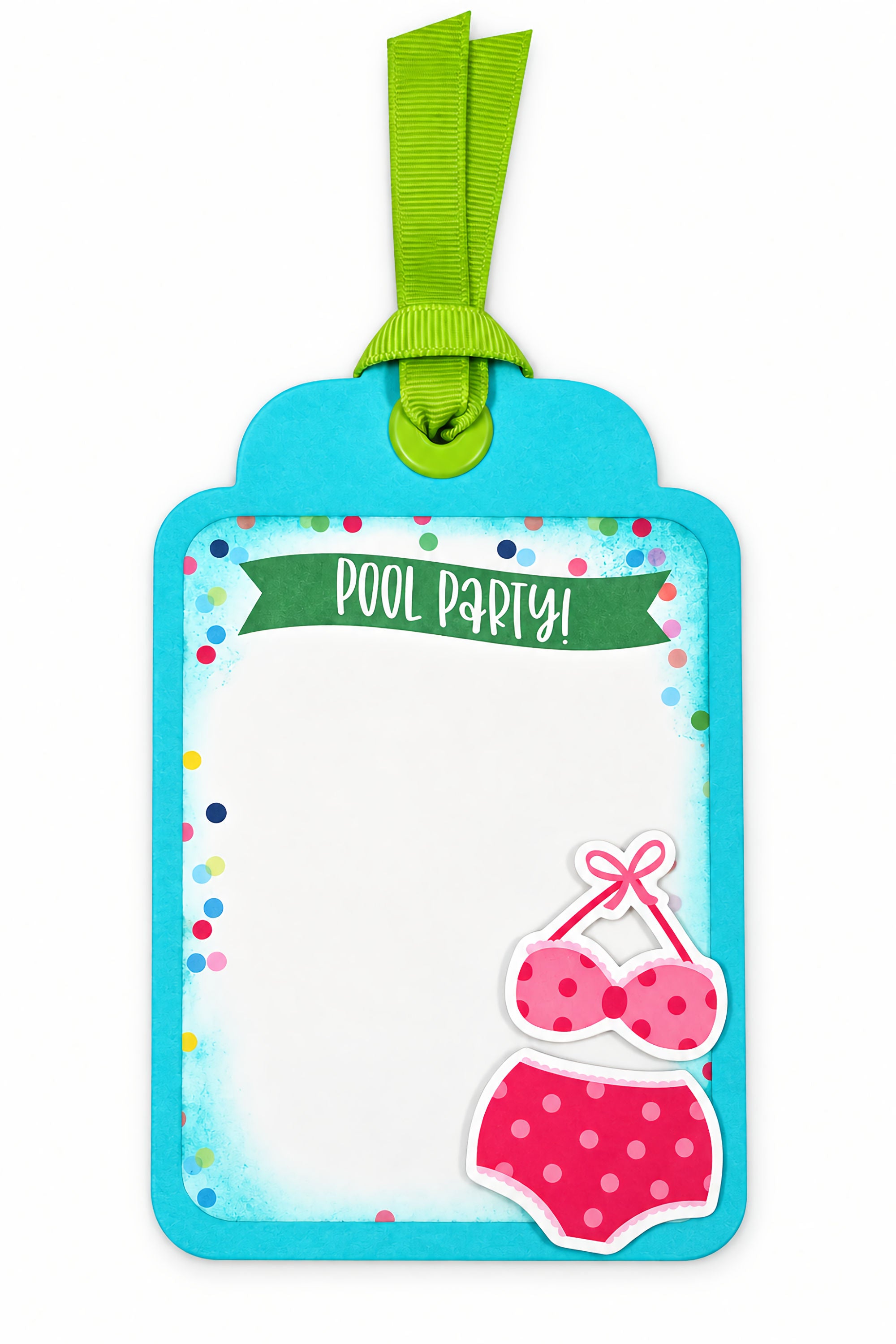 Sun Kissed Collection Pool Party 3 x 5 Coordinating Scrapbook Tag Embellishment by SSC Designs