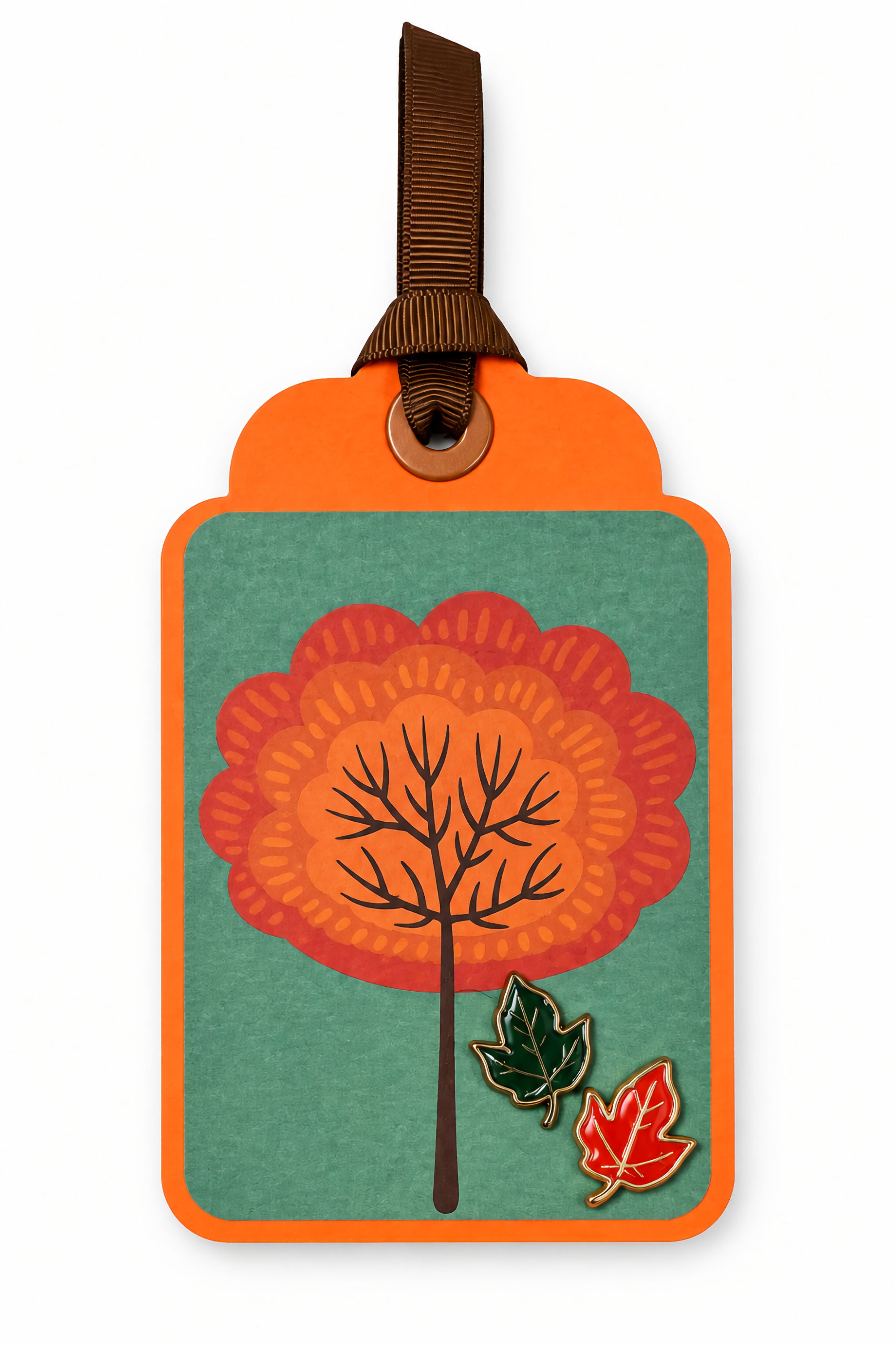 Autumn Breeze Tree Tag 3 x 5 Coordinating Scrapbook Tag Embellishment by SSC Designs