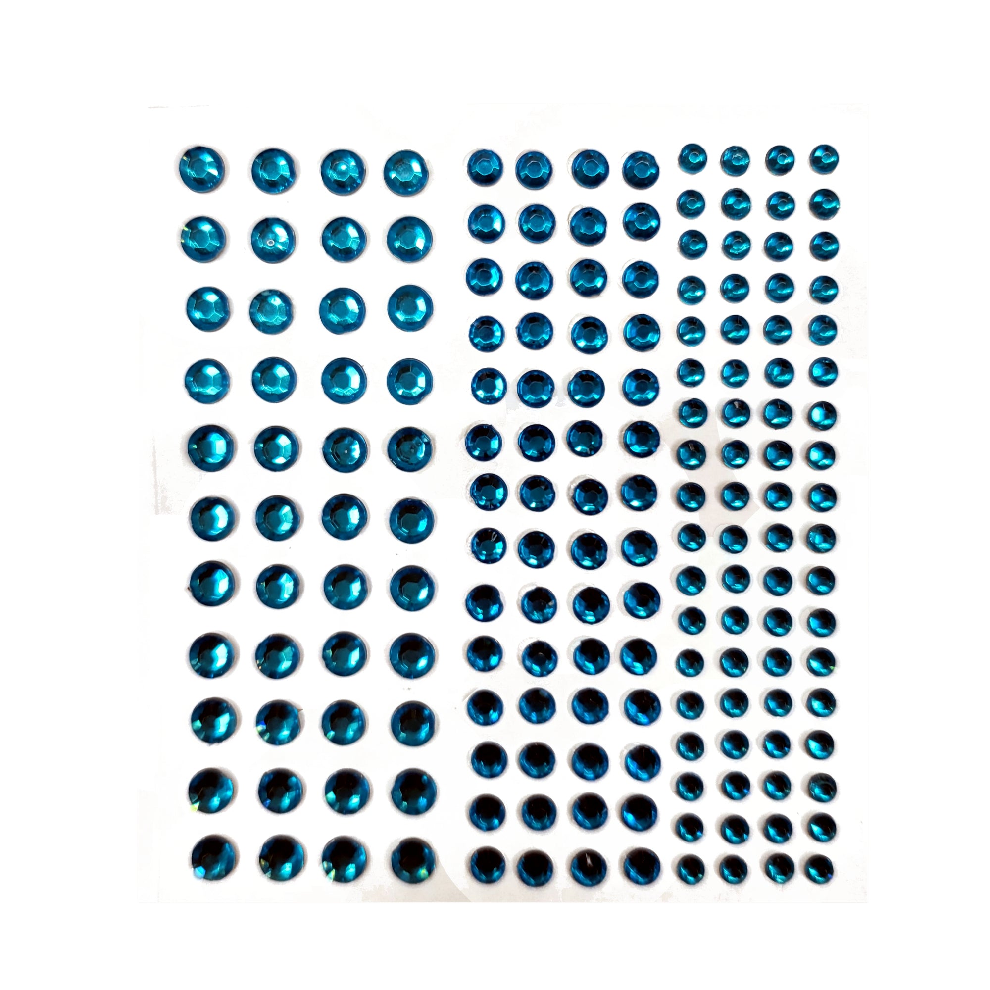 Basically Bling Collection 3, 4 & 5 mm Teal Gem Scrapbook Embellishments by SSC Designs - 172 Pieces