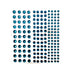 Basically Bling Collection 3, 4 & 5 mm Teal Gem Scrapbook Embellishments by SSC Designs - 172 Pieces
