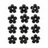 Stone Collection Black Flower Scrapbook Embellishment by Darice - 12 piece
