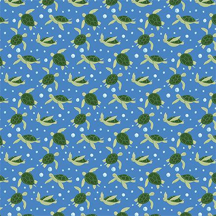 Under Sea Adventures Collection Twirling Turtles 12 x 12 Double-Sided Scrapbook Paper by Echo Park Paper