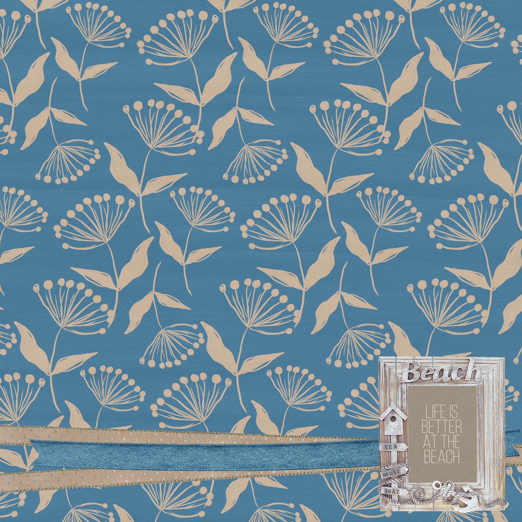 Under The Boardwalk Collection Better At The Beach 12 x 12 Double-Sided Scrapbook Paper by SSC Designs