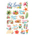 Vacation Vibes Collection St. Lucia Laser Cut Scrapbook Ephemera Embellishments by SSC Designs