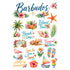 Vacation Vibes Collection Barbados Laser Cut Scrapbook Ephemera Embellishments by SSC Designs