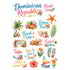 Vacation Vibes Collection Dominican Republic Laser Cut Scrapbook Ephemera Embellishments by SSC Designs