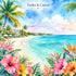 Vacation Vibes Collection Turks and Caicos 12 x 12 Double-Sided Scrapbook Paper by SSC Designs