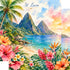 Vacation Vibes Collection St. Lucia Memories 12 x 12 Double-Sided Scrapbook Paper by SSC Designs
