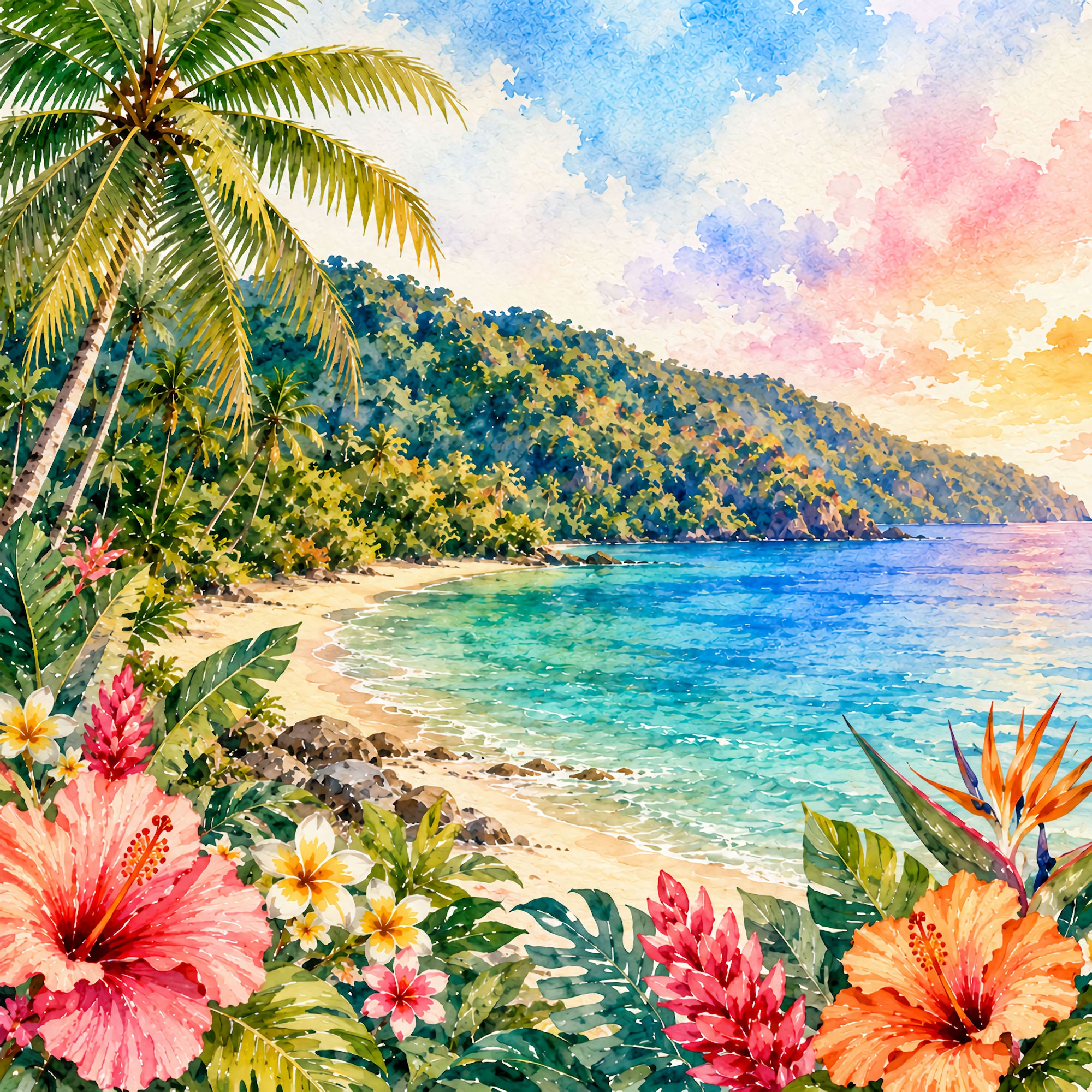Vacation Vibes Collection St. Lucia Memories 12 x 12 Double-Sided Scrapbook Paper by SSC Designs
