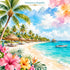 Vacation Vibes Collection Dominican Republic Escape 12 x 12 Double-Sided Scrapbook Paper by SSC Designs